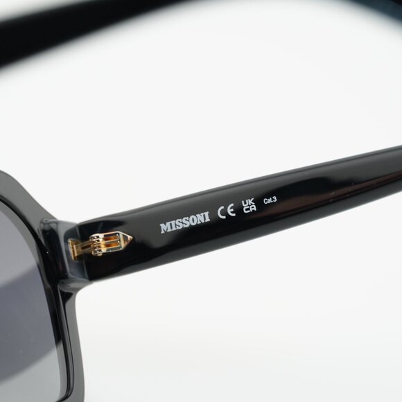 Missoni MIS 0130/G/S 0807 9O Sunglasses Black Square Frame, Grey Lenses main image 4